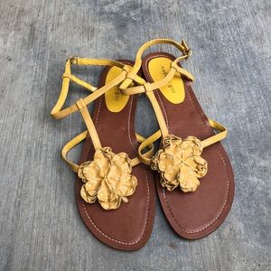 Madden Girl Sandals with Yellow Flower